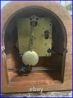 Antique Vintage Seth Thomas Manual Clock, Original Clockworks and Key