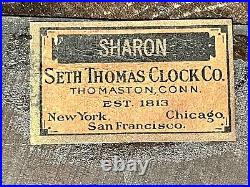 Antique WEBB C BALL Seth Thomas Gothic Steeple Clock SHARON 8 Day T & S Runs