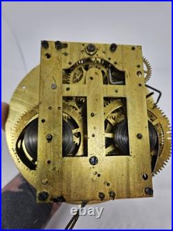 Antique WWI Seth Thomas Ship's Bell Strike'Bottom Bell' Brass Ship Wall Clock