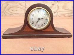 Antique Wood Case Seth Thomas Mantle Clock with Key