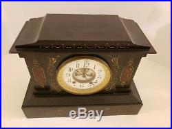 Antique Working 1800's SETH THOMAS Victorian Marble Open Escapement Mantel Clock