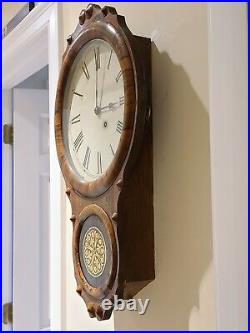 Antique Working 1875 SETH THOMAS Office No. 1 Victorian Regulator Wall Clock