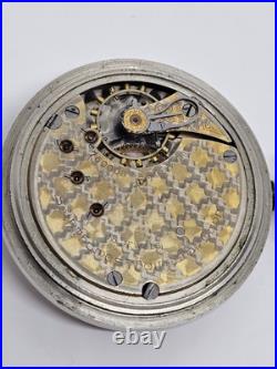 Antique Working 1904 SETH THOMAS Gents 15J Victorian Nickel Silver Pocket Watch