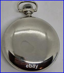 Antique Working 1904 SETH THOMAS Gents 15J Victorian Nickel Silver Pocket Watch