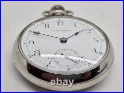 Antique Working 1904 SETH THOMAS Gents 15J Victorian Nickel Silver Pocket Watch