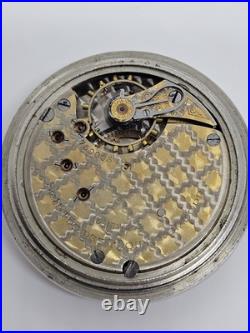 Antique Working 1904 SETH THOMAS Gents 15J Victorian Nickel Silver Pocket Watch