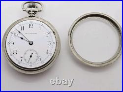 Antique Working 1904 SETH THOMAS Gents 15J Victorian Nickel Silver Pocket Watch