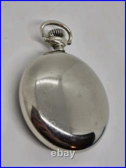 Antique Working 1904 SETH THOMAS Gents 15J Victorian Nickel Silver Pocket Watch