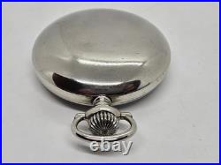 Antique Working 1904 SETH THOMAS Gents 15J Victorian Nickel Silver Pocket Watch