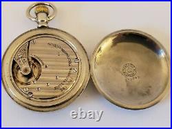 Antique Working 1909 SETH THOMAS New Eagle Gents Silver Pocket Watch 18s