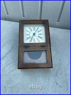 Antique Working 1920s SETH THOMAS Business Card Holder Rare Desk Clock