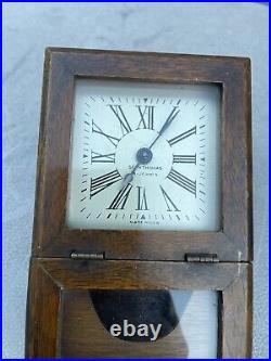 Antique Working 1920s SETH THOMAS Business Card Holder Rare Desk Clock