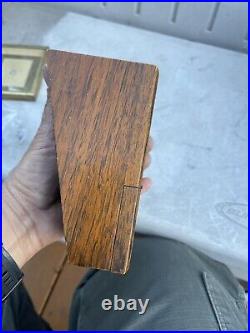 Antique Working 1920s SETH THOMAS Business Card Holder Rare Desk Clock