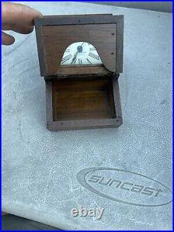 Antique Working 1920s SETH THOMAS Business Card Holder Rare Desk Clock