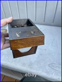 Antique Working 1920s SETH THOMAS Business Card Holder Rare Desk Clock