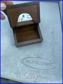 Antique Working 1920s SETH THOMAS Business Card Holder Rare Desk Clock