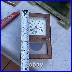 Antique Working 1920s SETH THOMAS Business Card Holder Rare Desk Clock