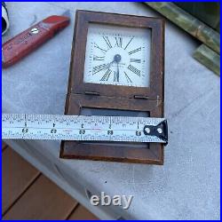 Antique Working 1920s SETH THOMAS Business Card Holder Rare Desk Clock