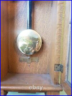 Antique Working 1925 SETH THOMAS Regulator No. 2 Weight Driven Oak Wall Clock