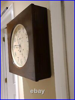 Antique Working SETH THOMAS 30 Day Commercial Gallery Lobby Regulator Wall Clock