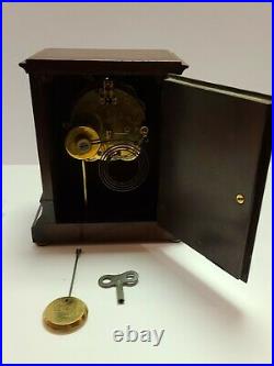 Antique Working SETH THOMAS'Hennigan Bates Co.' Mahogany Mantel Shelf Clock