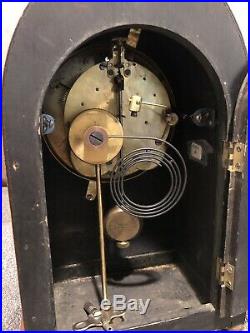 Antique Working SETH THOMAS Mahogany Gothic Tombstone Beehive Mantel Clock 48R