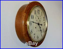 Antique Working Seth Thomas 30 Day Oak Gallery Lobby Regulator Wall Clock 86ak