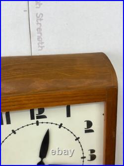 Antique art deco style Seth Thomas oak wall clock regulator working school