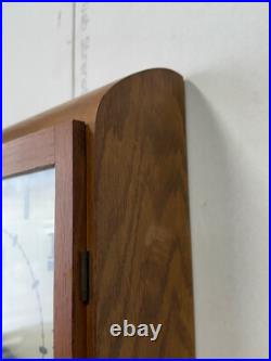 Antique art deco style Seth Thomas oak wall clock regulator working school