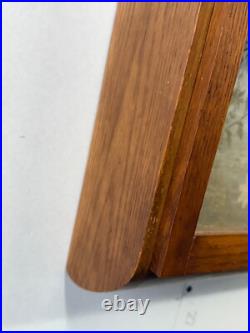 Antique art deco style Seth Thomas oak wall clock regulator working school