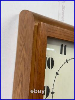 Antique art deco style Seth Thomas oak wall clock regulator working school