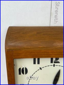Antique art deco style Seth Thomas oak wall clock regulator working school