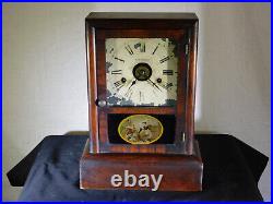 Antique c1850 Seth Thomas Desk-Mantle Wood Case Clock