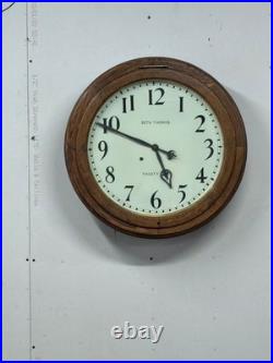 Antique restored 30 day Seth Thomas large oak arcade clock 23 in gallery lobby