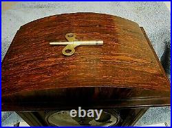 Antique seth thomas sonora chimes clock 4 bells runs great been serviced