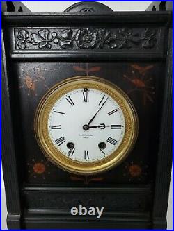Antiquerare1881 Seth Thomas Bee Inlaid Shelf Mantle Clock Victorian