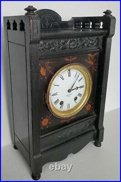 Antiquerare1881 Seth Thomas Bee Inlaid Shelf Mantle Clock Victorian