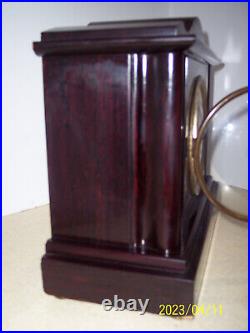 BEAUTIFUL Antique Seth Thomas Reddish Brown Adamantine Case Mantel Clock