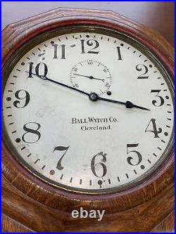 Ball's Watch Co. Seth Thomas Standard Regulator Clock Rare Antique USA AM