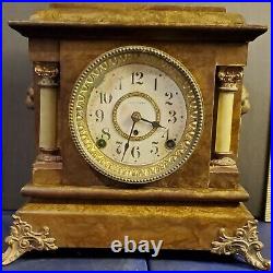 Beautiful 1890's antique Seth Thomas adamantine mantle clock