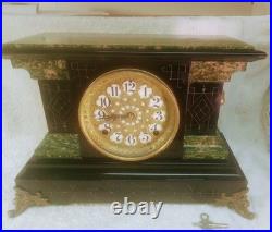 Beautiful ANTIQUE SETH THOMAS ADAMANTINE MANTLE Clock Good running order