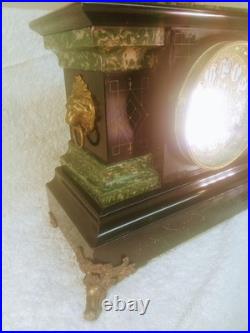 Beautiful ANTIQUE SETH THOMAS ADAMANTINE MANTLE Clock Good running order