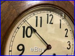 Beautiful Antique Seth Thomas Principal Old Wood Bank-lobby-gallery Wall Clock