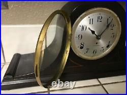 Beautiful Antique Seth Thomas Tambour Mantel Gong Chime 8 Day Clock Cymbal #2