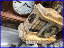 Beautiful Antique Seth Thomas Unlisted Gold-bronze Adamantine Mantle Chime Clock