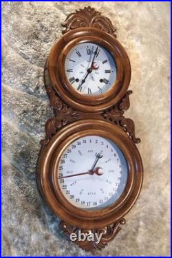 Beautiful Double Dial, Calendar, time, strike Clock, Walnut Case Beautiful Double Dial, Calendar, time, strike Clock, Walnut Case