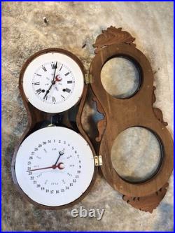 Beautiful Double Dial, Calendar, time, strike Clock, Walnut Case Beautiful Double Dial, Calendar, time, strike Clock, Walnut Case