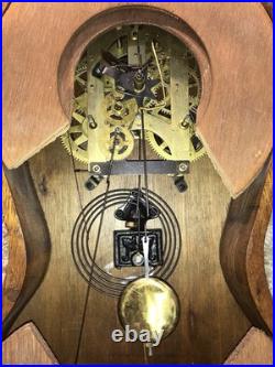 Beautiful Double Dial, Calendar, time, strike Clock, Walnut Case Beautiful Double Dial, Calendar, time, strike Clock, Walnut Case