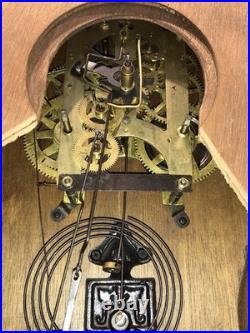 Beautiful Double Dial, Calendar, time, strike Clock, Walnut Case Beautiful Double Dial, Calendar, time, strike Clock, Walnut Case