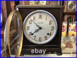 Beautiful Old Antique Ingraham Cornell Mahogany Wood Mantle Parlor Chime Clock